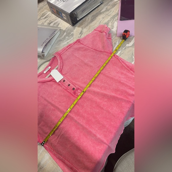 zenana button top in pink - Picture 3 of 3